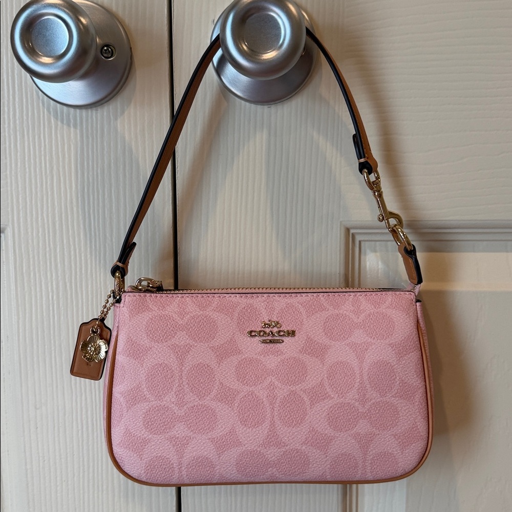 Authentic Coach Nolita 19 Powder Pink signature canvas